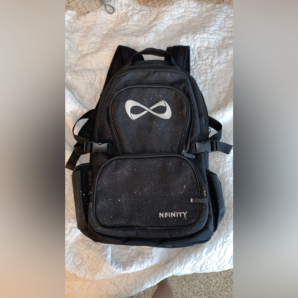 NFINITY Black Sparkle Cheer Backpack